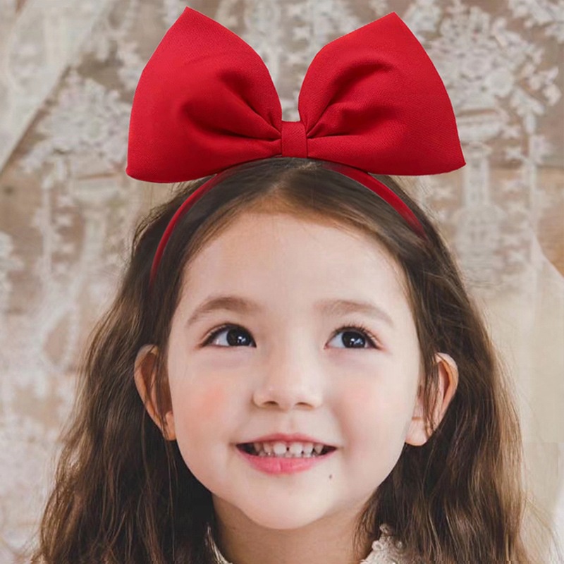Băng đô nơ lớn màu đỏ kiểu Snow White mới nhất dành cho nữ
