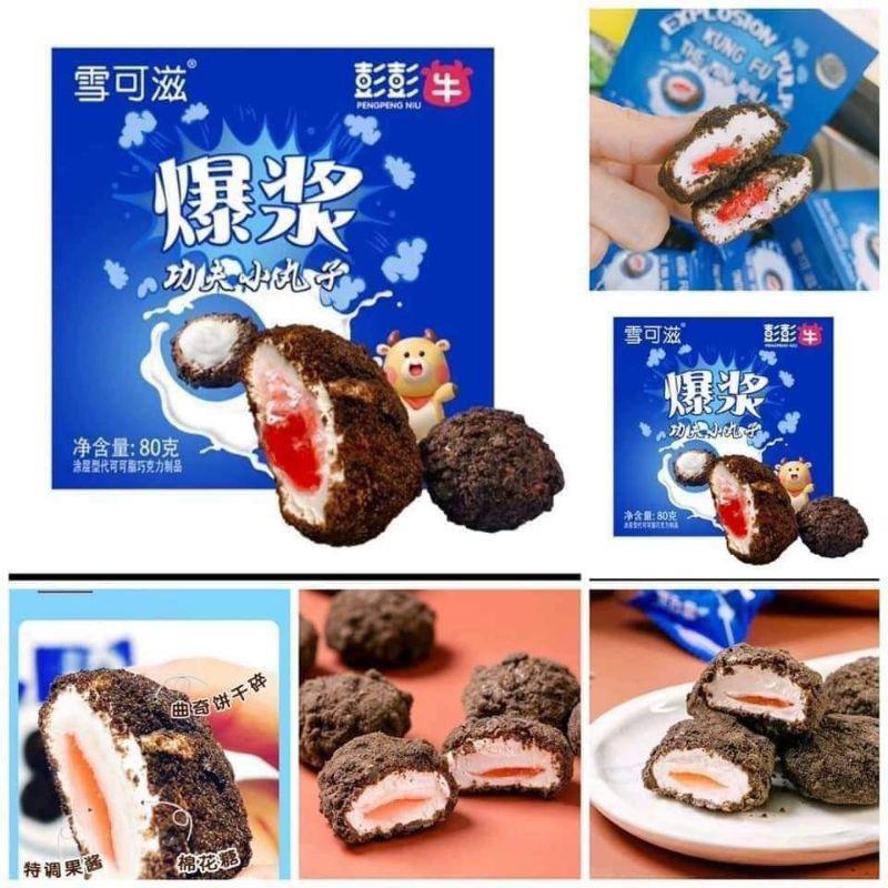KẸO BÔNG PHỦ OREO DÂU TAN CHẢY