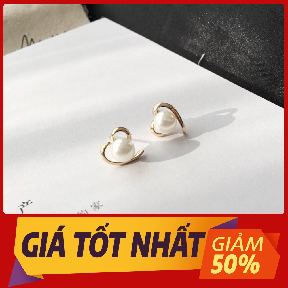 Hoa Tai Nhân Tạo Tròn/Khung Trái Tim Thời Trang đẹp