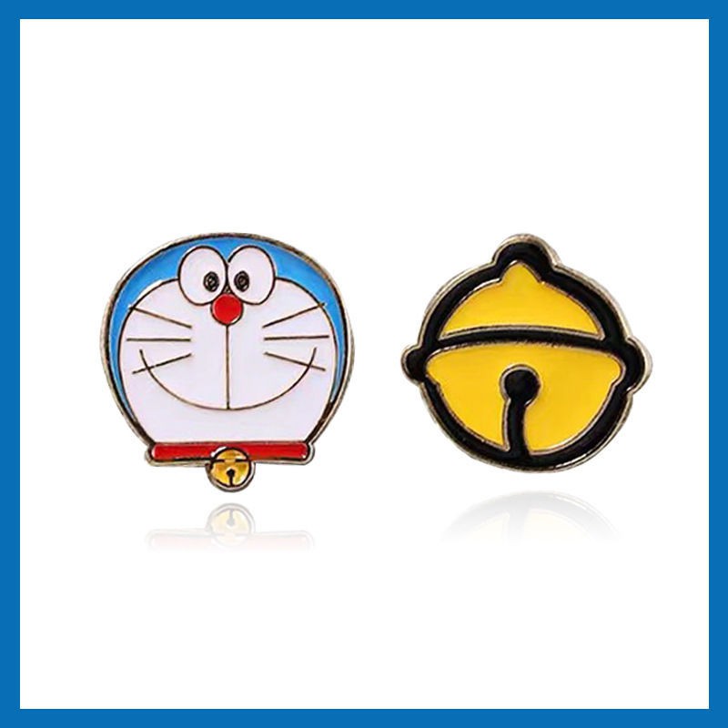 Doraemon Huy Hiệu Cài Áo Kim Loại Hình Mèo Máy Doremon Đáng Yêu