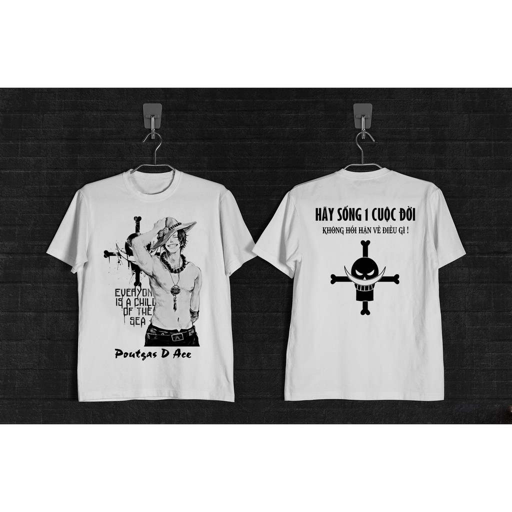 Áo thun ONE PICE ACE in 2 mặt Nam Nữ