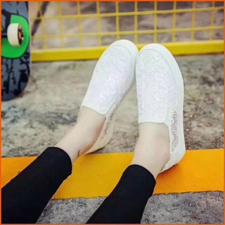 Giày bata phối ren lưới