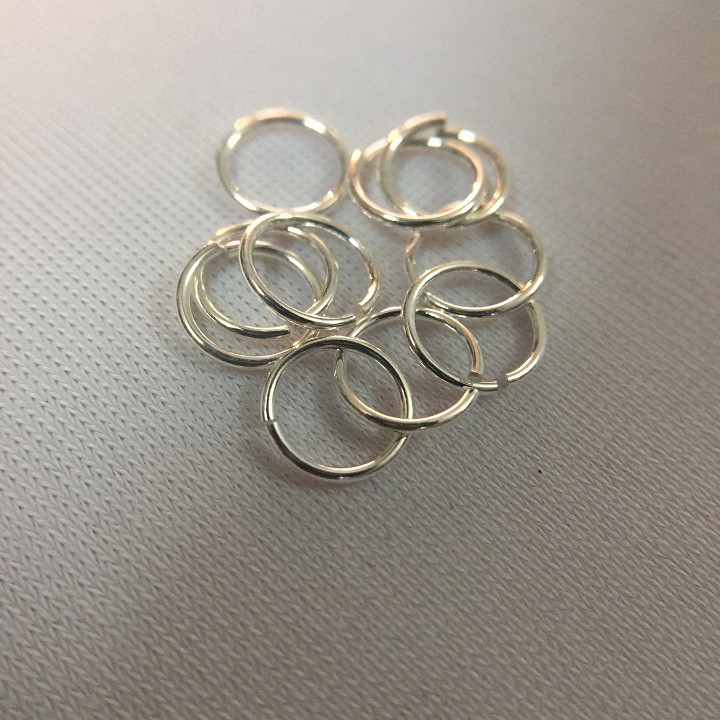 Bạc 925 - Khoen tròn, thanh xỏ - 10 cái/ bịch ( Quý khách xem kỹ mô tả để chọn size và mã)