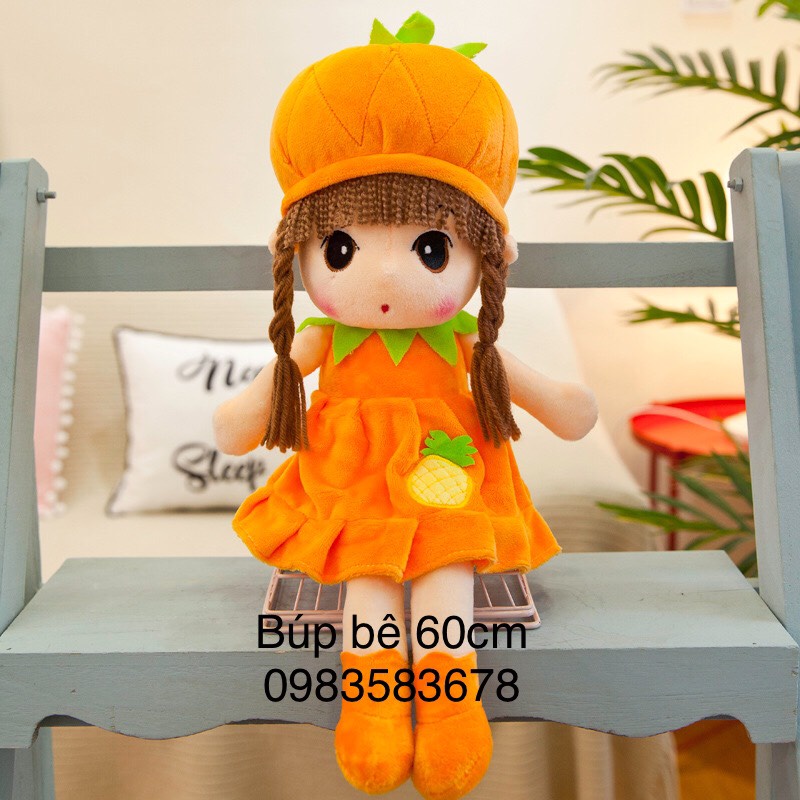 BÚP BÊ GẤU BÔNG HÌNH QUẢ DỨA KÍCH THƯỚC 45CM VÀ 60CM
