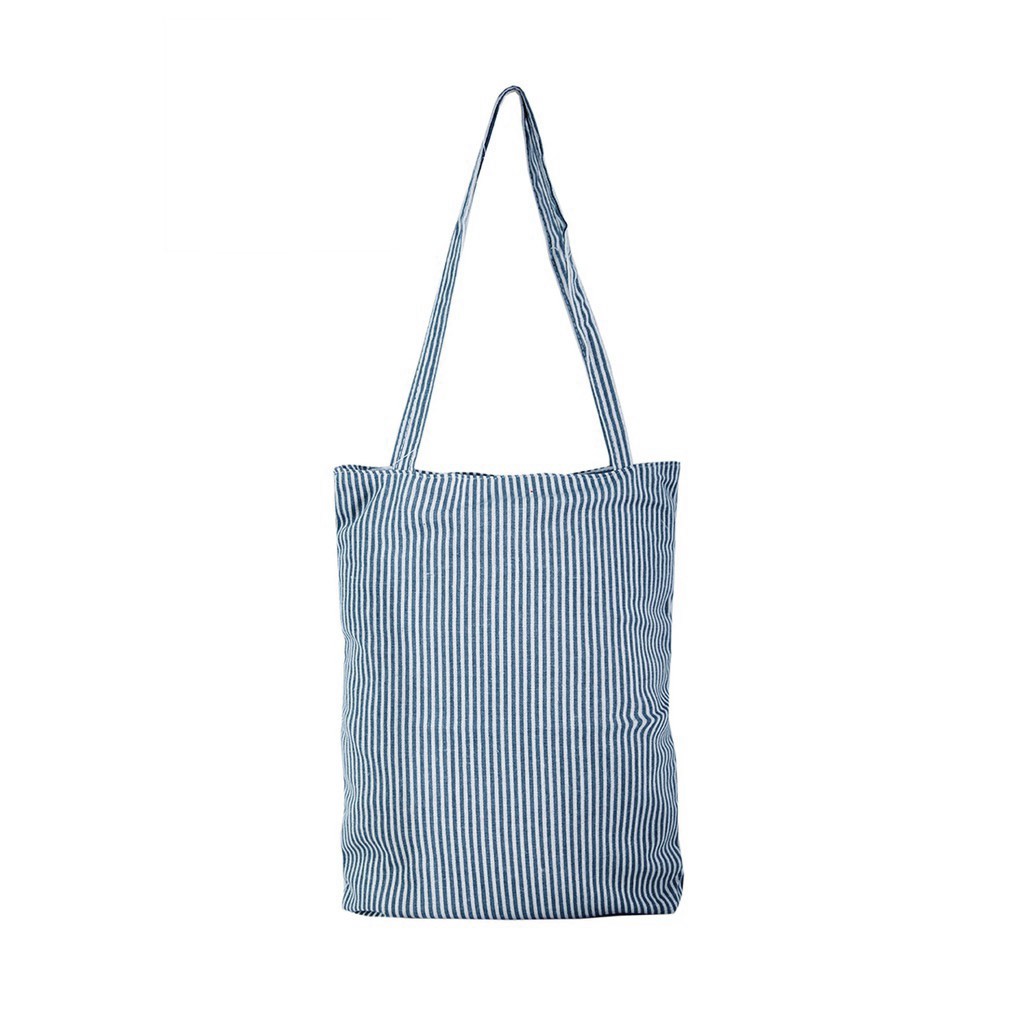 [Hình Thật] Túi Vải Tote Sọc Nhuyễn Fashion Chất Dày Dặn