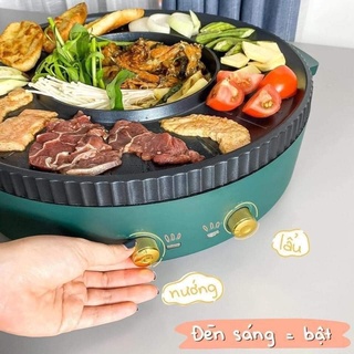 Nồi lẩu nướng đa năng 2 trong 1,bếp lẩu nướng đa năng,nướng không khói tiện dụng