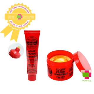 Kem đu đủ đa năng bôi ngoài da Lucas Papaw Ointment, Úc (25g/75g) giúp mờ sẹo, chàm, nẻ cho mọi lứa tuổi