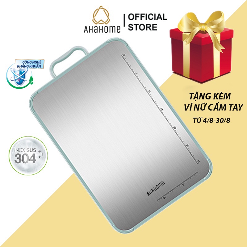 Thớt Inox 304 Kháng Khuẩn Đa Năng 2 Mặt inox Nhựa PP An Toàn Ahahome