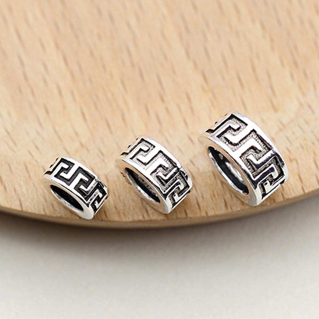 Phụ kiện charm bạc hạt great wall xỏ ( đặc biệt nhỏ)