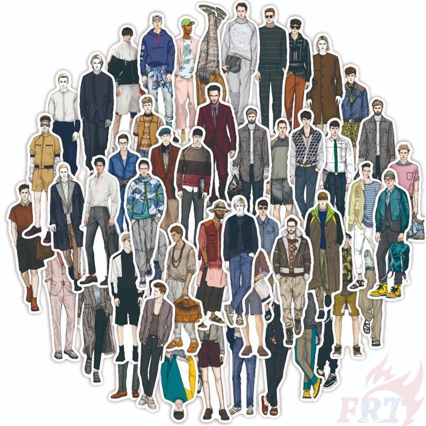 Bộ 100 Cái ❉ Miếng Dán Hình Cô Gái / Cô Gái Xinh Đẹp Hiện Đại Thời Trang ❉ Sticker Dán Tường Chống Thấm Nước Họa Tiết Doodle Hợp Thời Trang