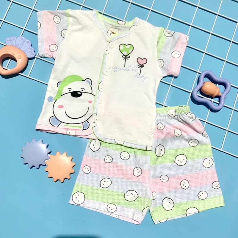 Bộ Sơ Sinh Cộc Tay, Bộ Quần Áo Sơ Sinh Cúc Giữa Cho Bé Trai Và Bé Gái Hàng Sịn Mềm Mại