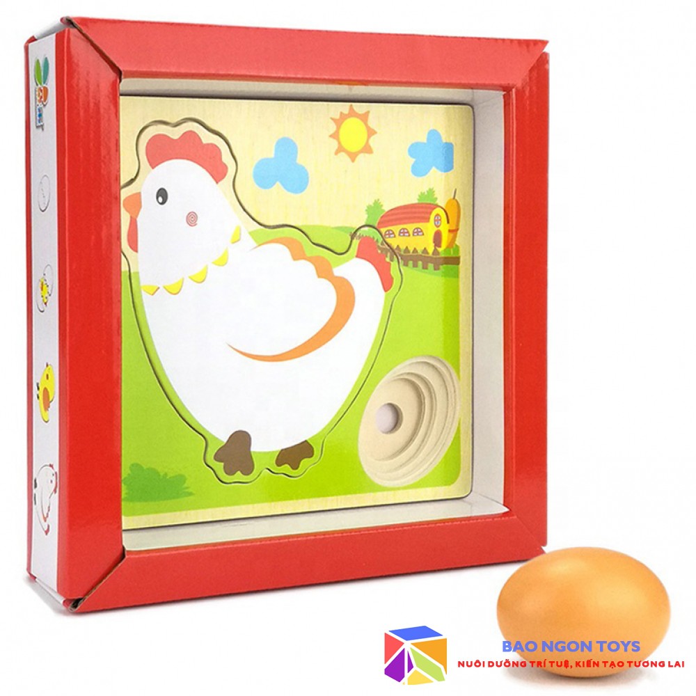 ĐỒ CHƠI XẾP HÌNH QUÁ TRÌNH LỚN LÊN CỦA CHÚ GÀ – BAO NGON TOYS