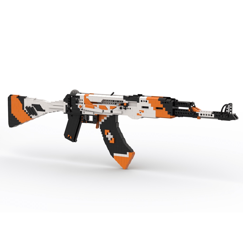 Đồ Chơi Lắp Ráp Kiểu LEGO CSGO , Free Fire Súng Rifle AK-47 Asiimov Bắn Nịt Với 1200+ Mảnh Ghép Của Kevin183