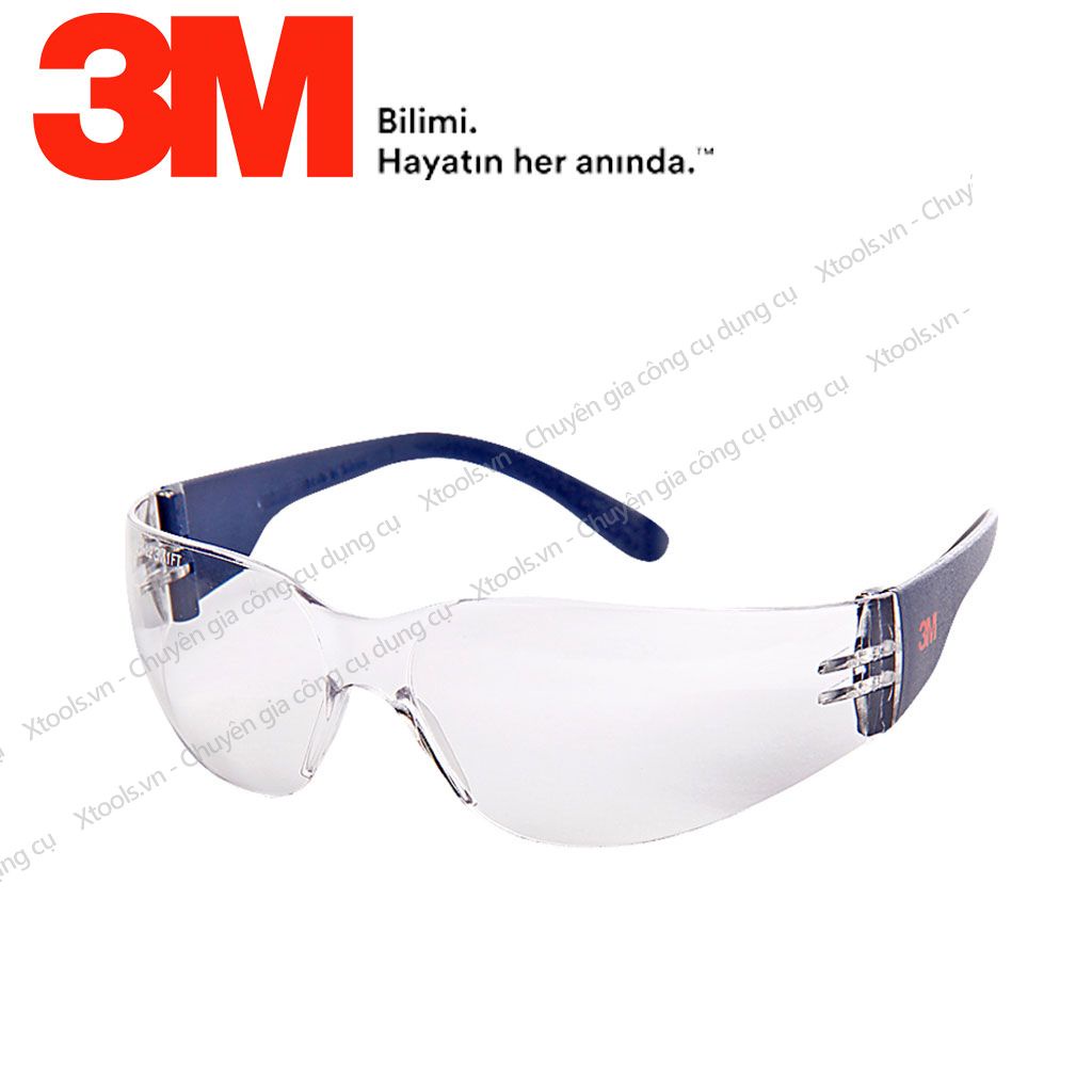 Kính bảo hộ 3M 2720 Kính chống bụi, tia UV, mắt kính trong suốt, bảo vệ mắt, chống trầy xước, đọng hơi nước, đi xe máy