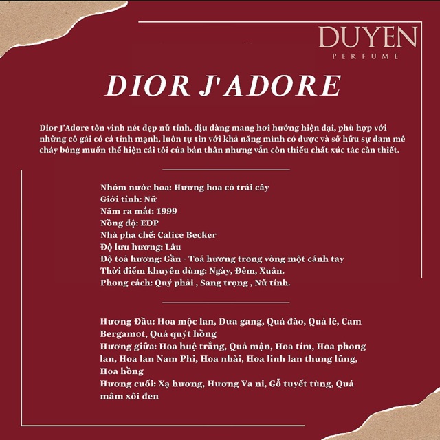 Nước Hoa mini 20ml DIOR J’ADORE | Thế Giới Skin Care