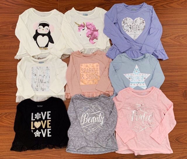 Áo dài tay len thun chất thoát mát cho bé gái ( size 2y)