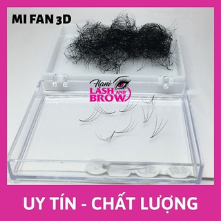 Mi Fan 3D cong C 0.07 và 0.1 LMFT _ Lông Mi Fan Tay Sẵn Hani chân keo nhỏ _1 Hộp chứa hơn 500 Fan
