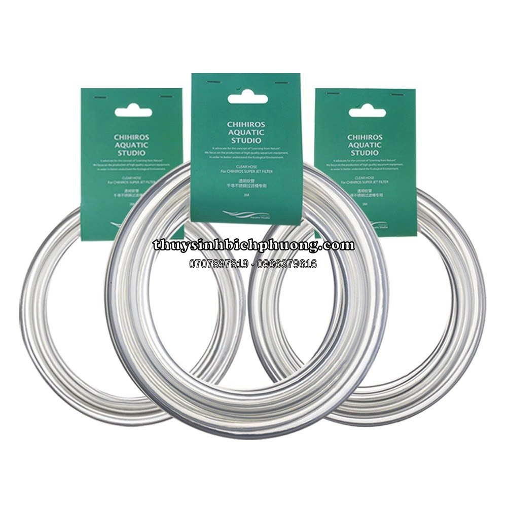 DÂY ỐNG CHIHIROS SIÊU CHỐNG GẬP TRONG SUỐT - CHUYÊN DÙNG DẪN NƯỚC CHO LỌC THÙNG FI12 FI16 CHO HỒ CÁ THỦY SINH