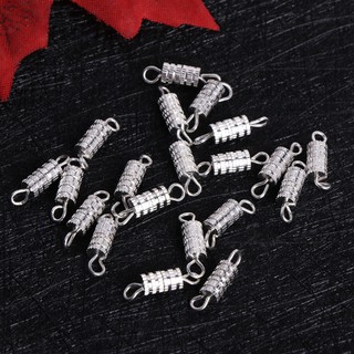 Set 20 móc gài kiểu vặn màu vàng/ bạc/ trắng dành cho làm dây chuyền vòng đeo tay thủ công DIY