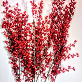 Hàng nhập - 3 mẫu Cành đào đông 1m (hoa cherry) giả trang trí nhà cửa văn phòng Tết