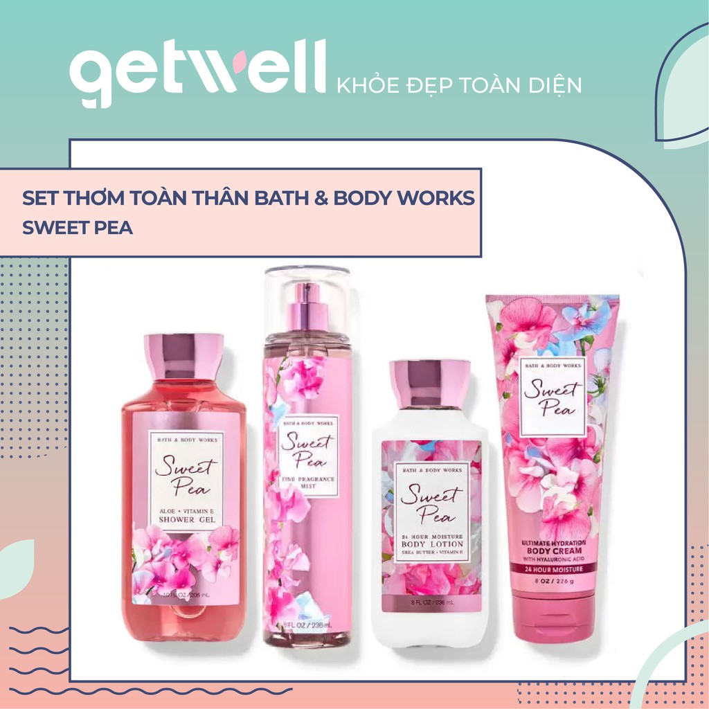 SWEET PEA | Sản Phẩm Tắm Dưỡng Xịt Thơm Toàn Thân Bath & Body Works