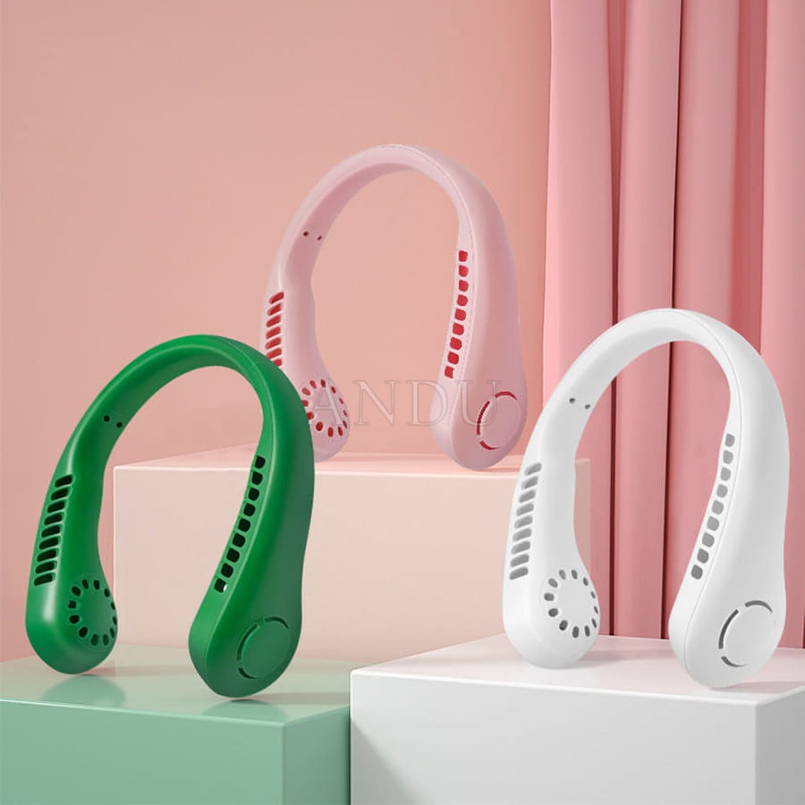 Quạt Mini Đeo Cổ Không Cánh Parrot Thổi Rộng 360 Độ Mát Mẻ Dễ Chịu , Quạt Cổ Siêu Mát Nhỏ Gọn Mang Theo Khi Đi Du Lịch
