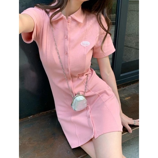 Váy thon eo Polo Body nữ mùa hè hot 2021 Puwn Shop