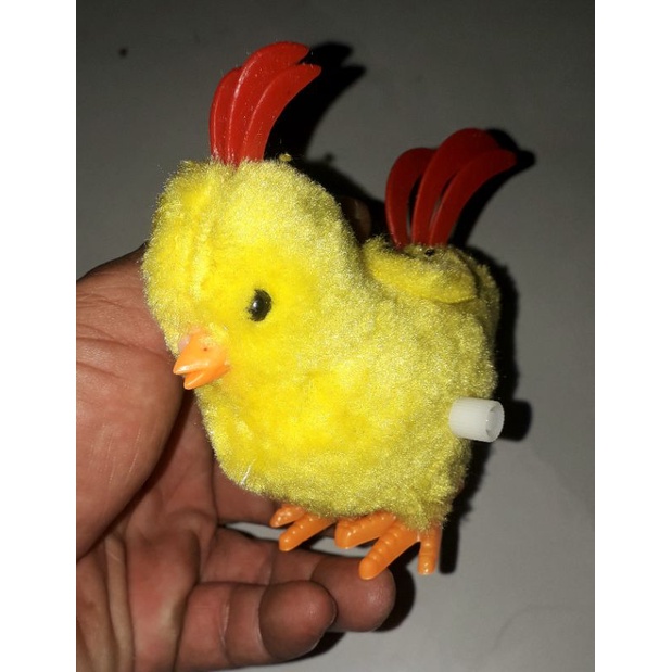 Một chú gà có đuôi hoặc Thỏ nhồi bông lên dây cót bằng nhựa