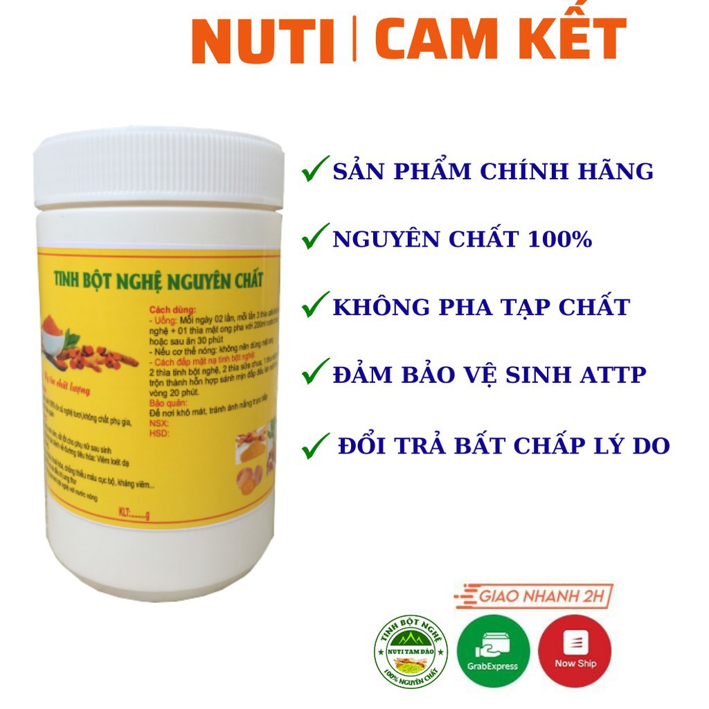 Tinh bột nghệ đen nguyên chất TAM-ĐẢO 500g, bột nghệ làm đẹp cải thiện tình trạng đau dạ dày liền sẹo vết thâm hiệu quả