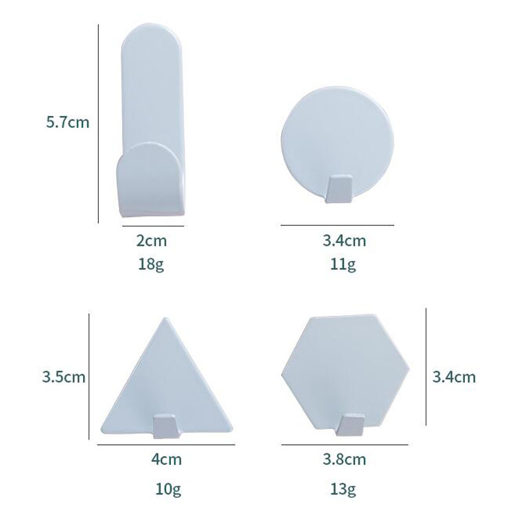 Bộ 4 Móc Treo Đồ Gắn Tường Bằng Sắt Thiết Kế Hình Học Sáng Tạo
