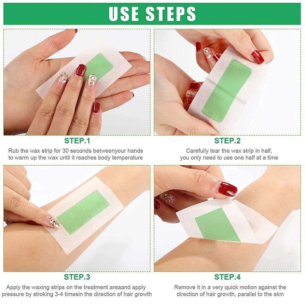 Set 10 Miếng Dán Tẩy Lông Không Đau Chuyên Nghiệp Cho Nữ