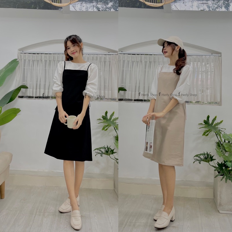 SET ÁO PHỐI YẾM MIDI( Hình shop tự chụp)