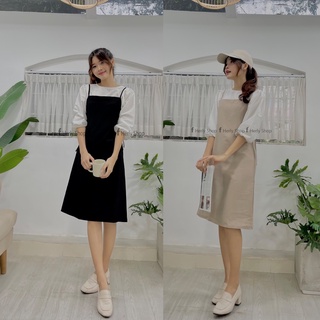Set áo phối yếm midi