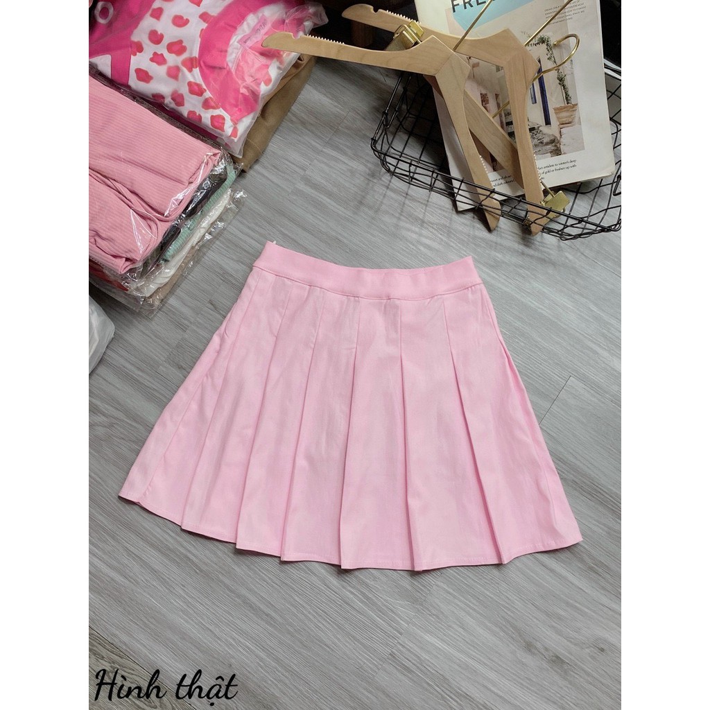 CHÂN VÁY TENNIS TRƠN ĐỦ MÀU CÓ MAY KÈM QUẦN BÊN TRONG,LY STORE