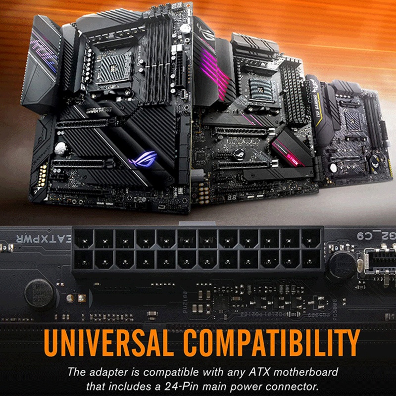 Won 90° Bộ Chuyển Đổi Nguồn Điện 24 pin Sang 24pin