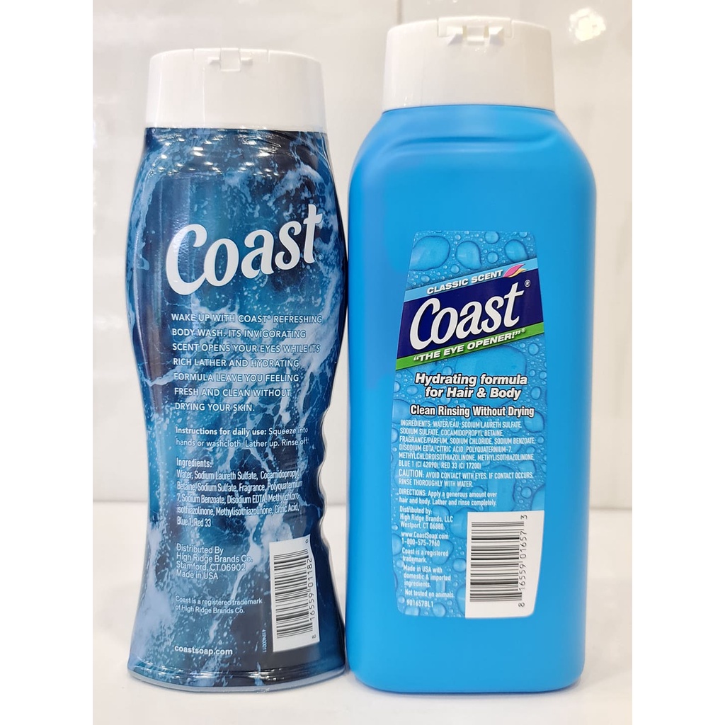 Sữa Tắm Gội Cho Nam 2 In 1 COAST 532ml Hoặc 946ml USA