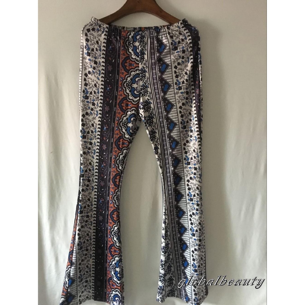 Quần Dài Ống Loe Lưng Cao Phong Cách Boho Thời Trang Cho Nữ | BigBuy360 - bigbuy360.vn