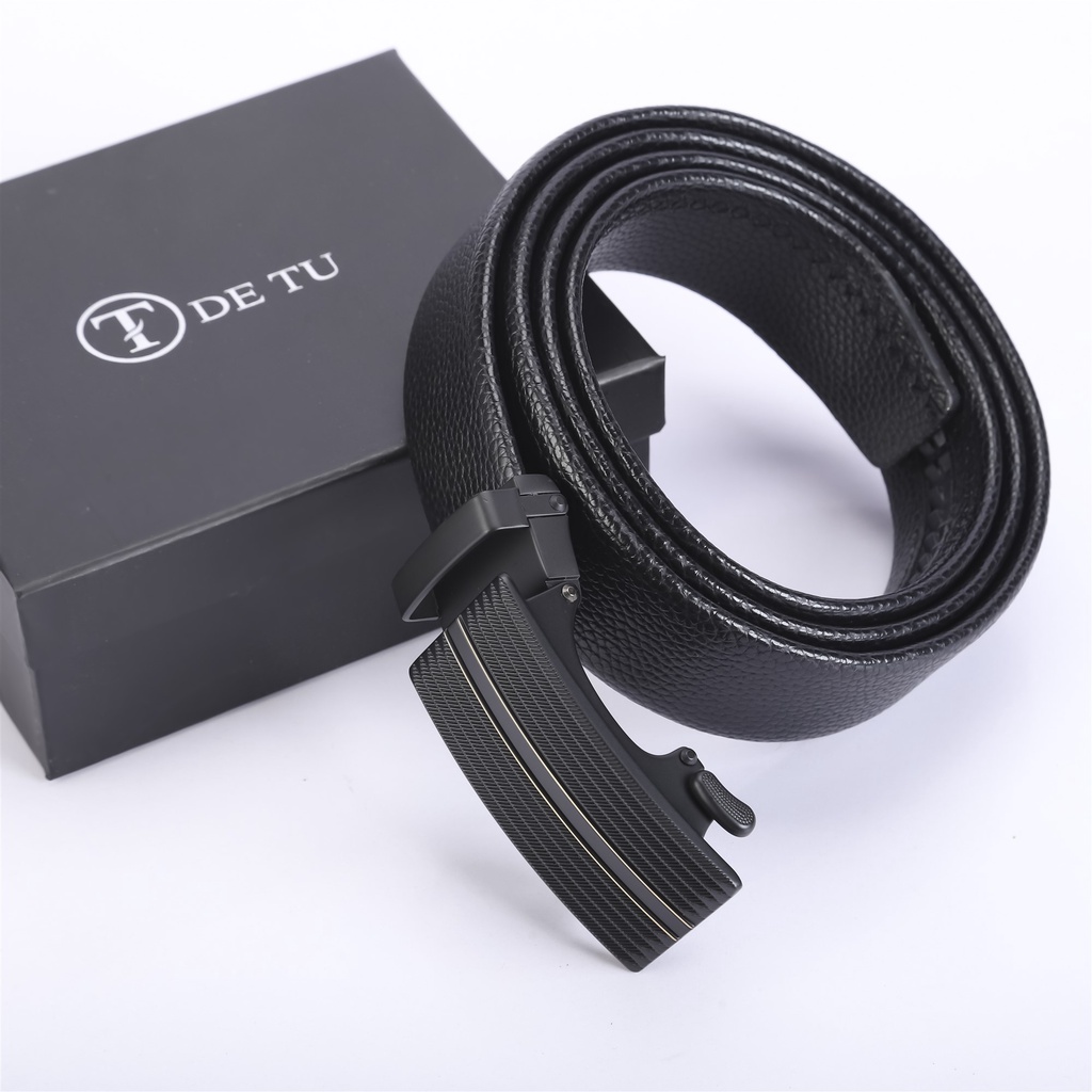 Thắt Lưng Nam Da Bò DETU L3115 Khóa Tự Động Cao Cấp