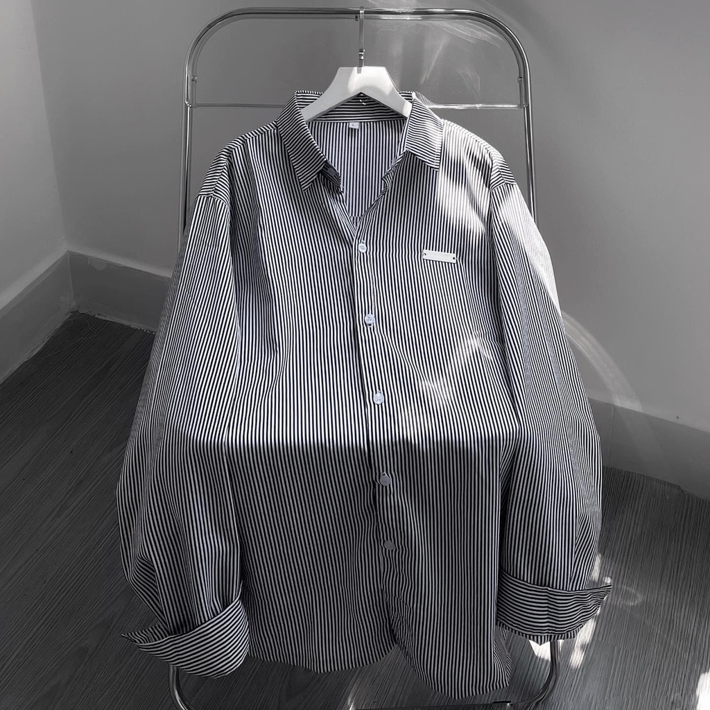 Áo sơ mi dài tay nam nữ form rộng WZN ba màu