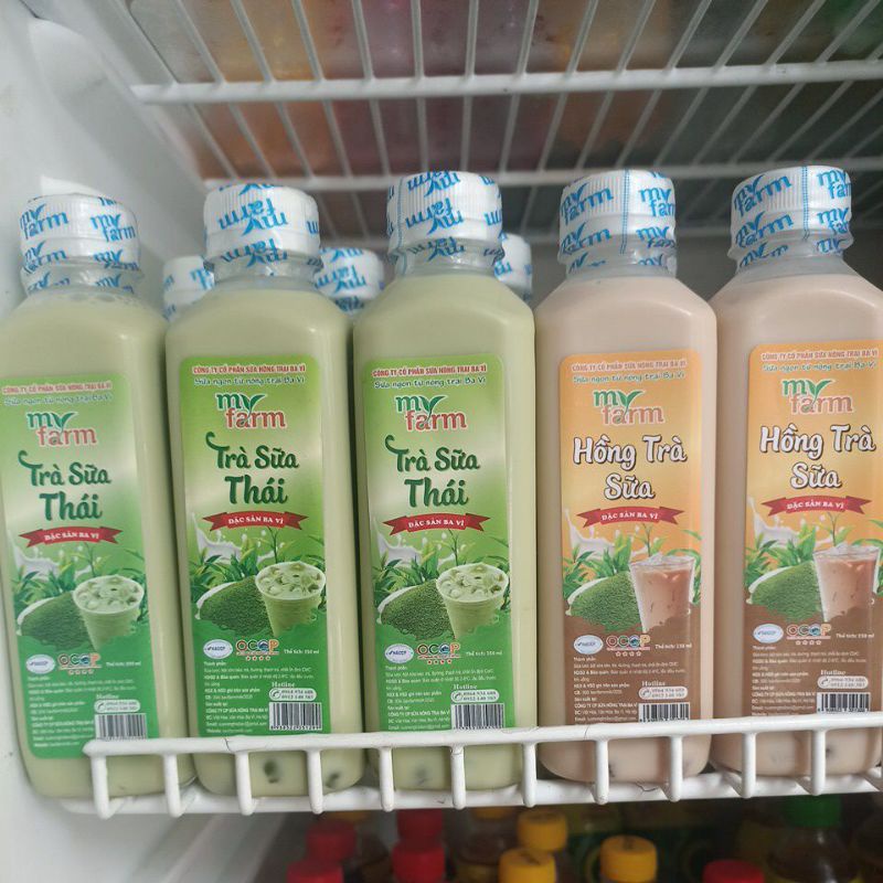 TRÀ SỮA THÁI, SỮA NGÔ VÀ HỒNG TRÀ MY FARM 350ML