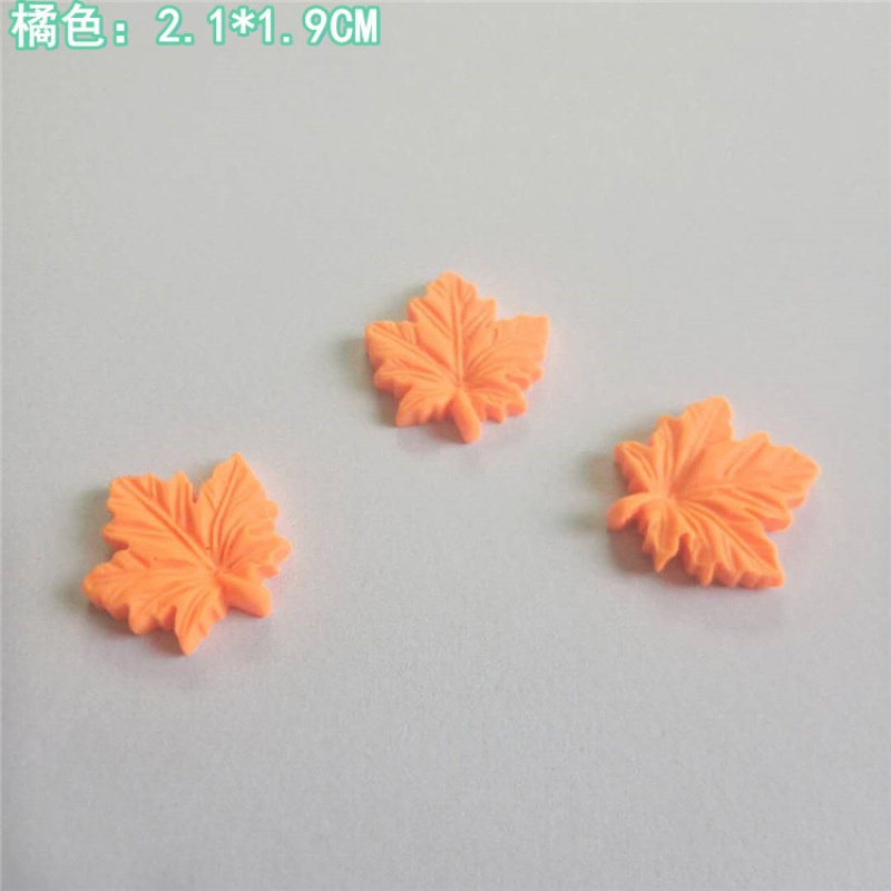 Set 10 Kẹp Tóc Hình Lá Phong Bằng Nhựa Resin 30#