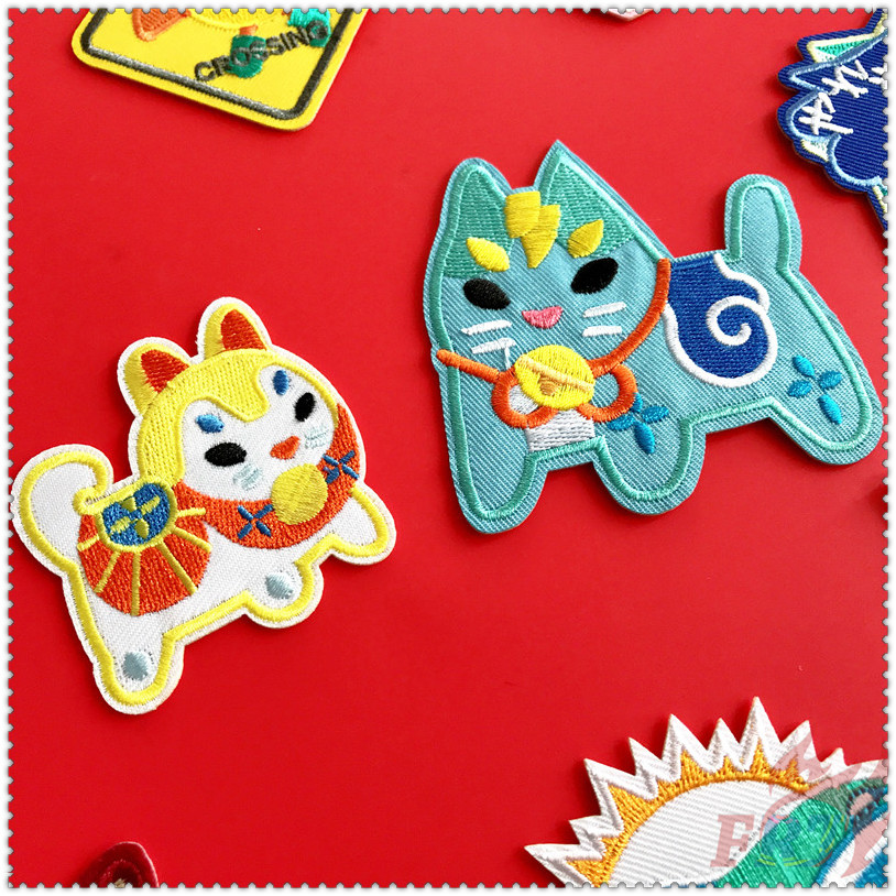 1 Sticker Ủi Thêu Hình Mèo Dễ Thương