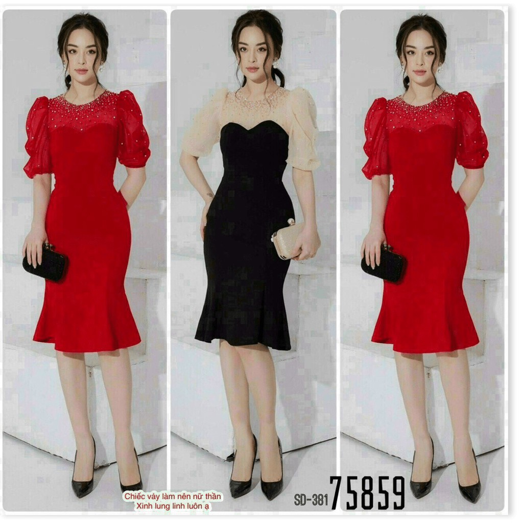 ĐẦM UMI ĐÍNH NGỌC MÀU SẮC XINH XẮN NHƯNG KHÔNG KÉM PHẦN SÁNG TRỌNG THỜI TRANG MỚI KME