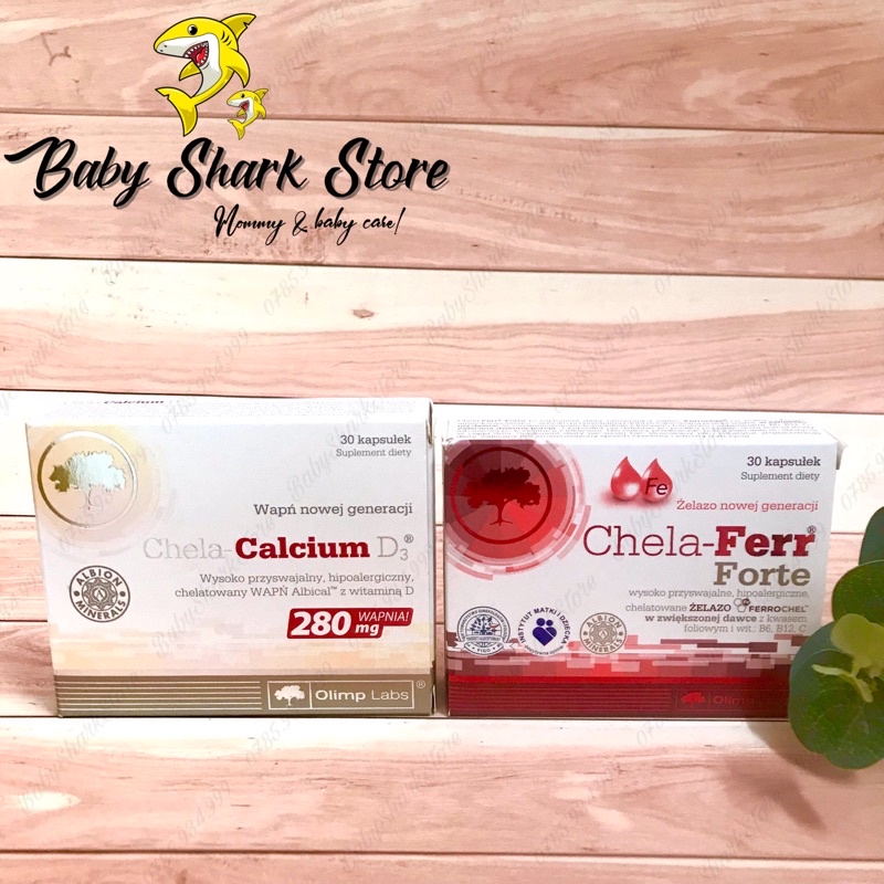 COMBO 2 hộp Sắt Chela-Ferr Forte + Canxi Chela-Calcium D3 – NHẬP KHẨU CHÂU ÂU