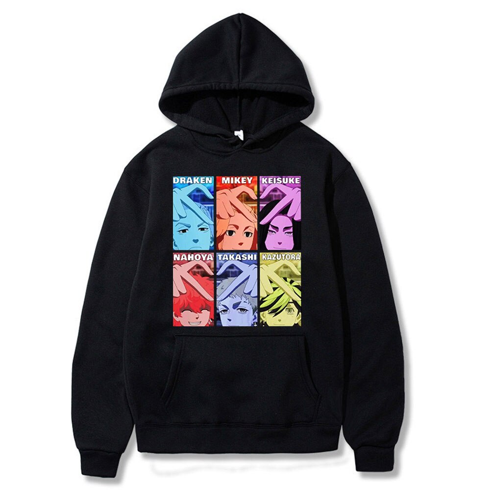 Áo hoodie dày dặn dáng rộng phong cách retro Tokyo manji gang mikey keisuke takashi kazutora nahoya