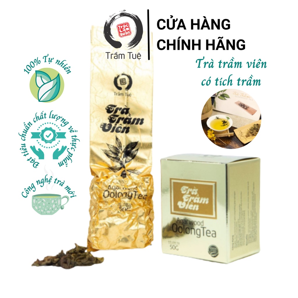 Trà trầm viên TRẦM TUỆ trà trầm hương ô long, thải độc cơ thể, tiêu hóa tốt, chống mất ngủ, giảm stress căng thẳng