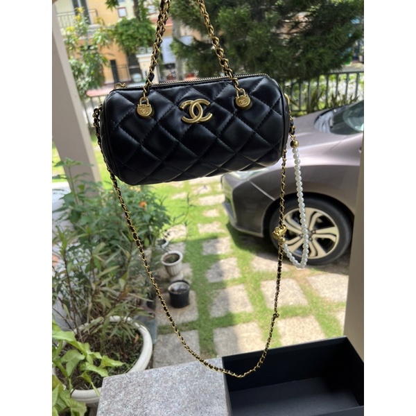 Túi Chane-l vip gift hình trụ size 23cm