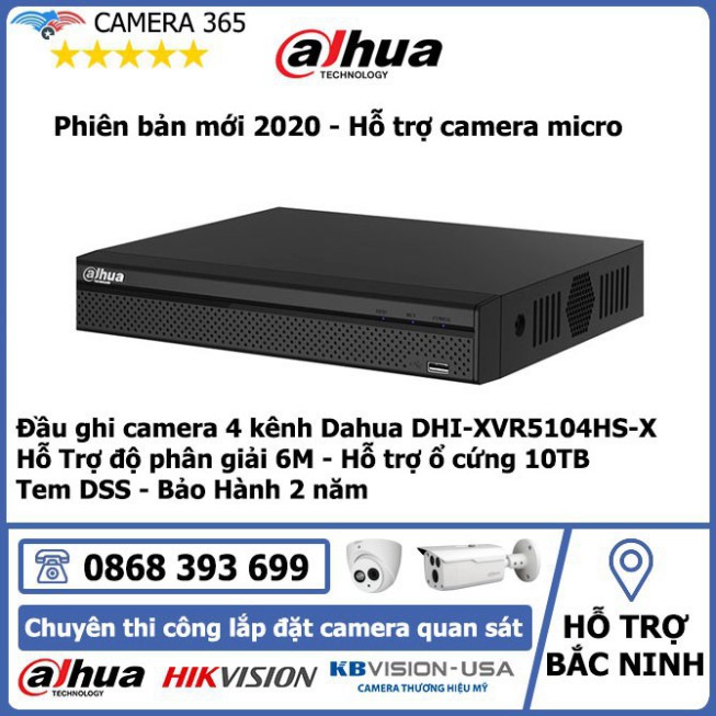 NJI Đầu Ghi Hình Dahua 5104hs XVR5104 XVR5104HS X1 - Tem DSS BH 24 Tháng 4 T28