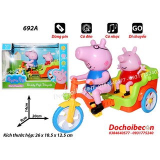 Peppa Pig - Xe đạp Peppa 692A - Dùng pin, có đèn nhạc