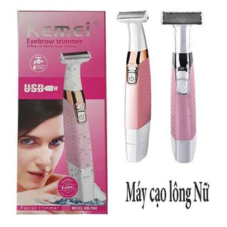 Máy cạo lông, triệt lông,vĩnh viễn,wax lông tay, lông chân, ria mép cực sạch, không sợ rát - Kemei KM-1900
